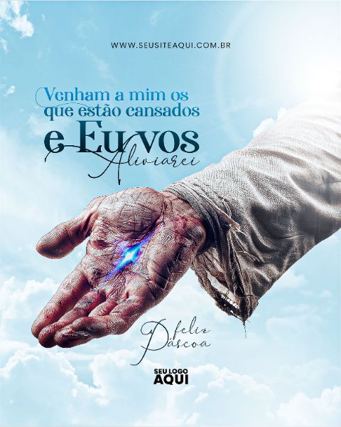 FEED - PÁSCOA | JESUS | PSD EDITÁVEL
