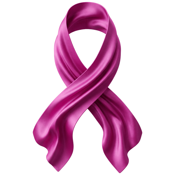 MAGENTA SILK RIBBON LOOPED IN A CLASSIC AWARENESS SHAPE