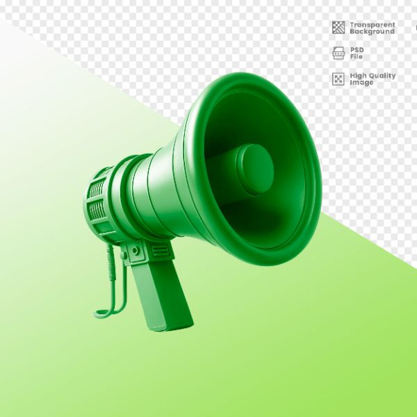 ELEMENTO PARA COMPOSIÇÃO MEGAFONE VERDE