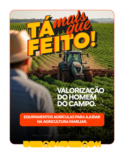 VALORIZAÇÃO DO HOMEM DO CAMPO PREFEITURA MUNICIPAL SOCIAL MEDIA PSD EDITÁVEL