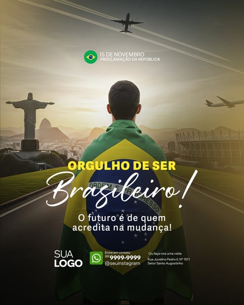 SOCIAL MEDIA PROCLAMAÇÃO DA REPÚBLICA 15 DE NOVEMBRO PSD EDITÁVEL 07