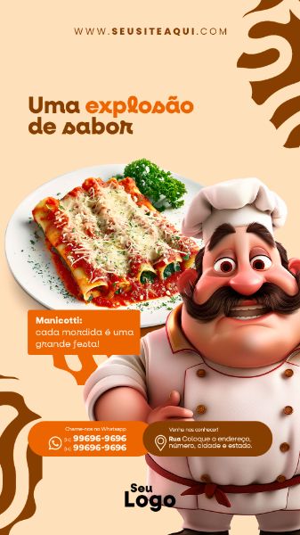 STORY - CASA DE MASSAS | RESTAURANTE | PSD EDITÁVEL