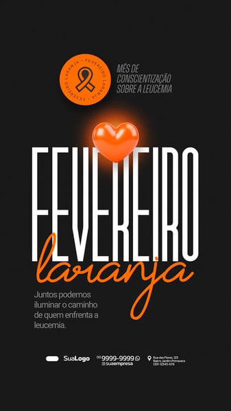 STORY FEVEREIRO LARANJA SOCIAL MEDIA PSD EDITÁVEL 19