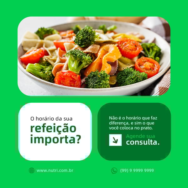 SPT NUTRICIONISTA HORÁRIO REFEIÇÃO NUTRIÇÃO FEED PSD EDITÁVEL