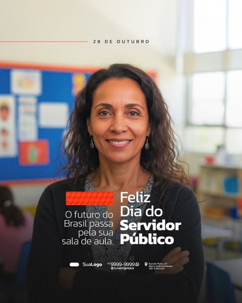 DIA DO SERVIDOR PÚBLICO 28 DE OUTUBRO SOCIAL MEDIA PSD EDITÁVEL 4