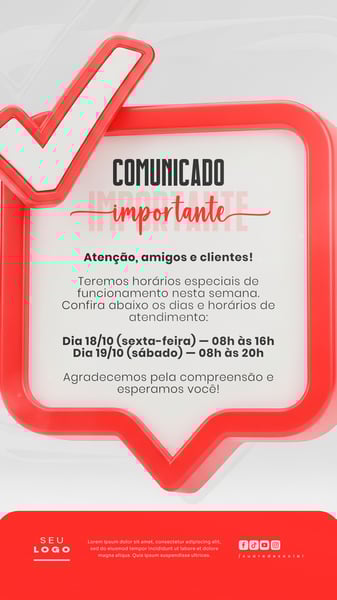 COMUNICADO AVISO STORY SOCIAL MEDIA PSD EDITÁVEL 3