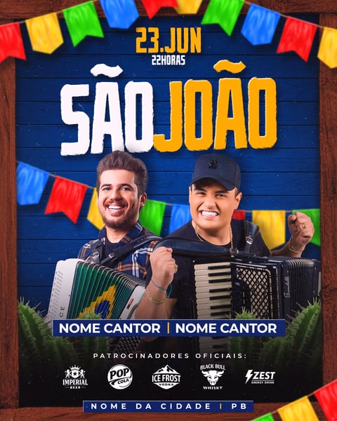 FLYER DE SÃO JOÃO 🔥 EVENTOS & AGENDAS