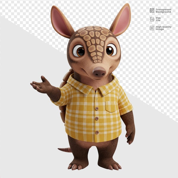 MASCOTE 3D TATU CAIPIRA 9