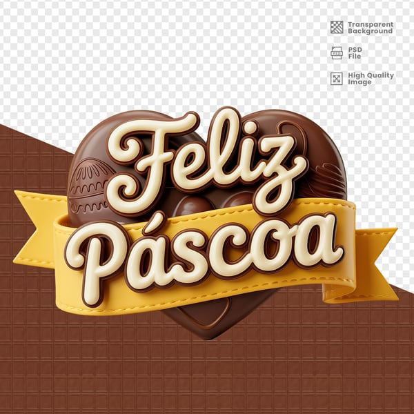 SELO 3D PARA PÁSCOA PSD EDITÁVEL