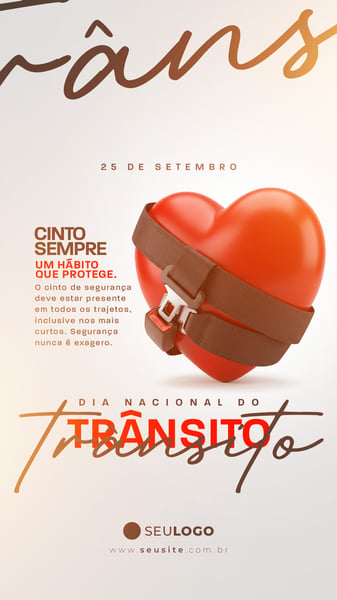STORY SOCIAL MEDIA DIA NACIONAL DO TRÂNSITO PSD EDITÁVEL 12