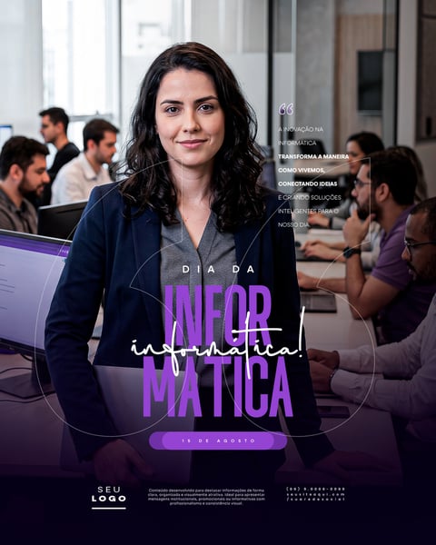 DIA DA INFORMÁTICA 15 DE AGOSTO SOCIAL MEDIA PSD EDITÁVEL