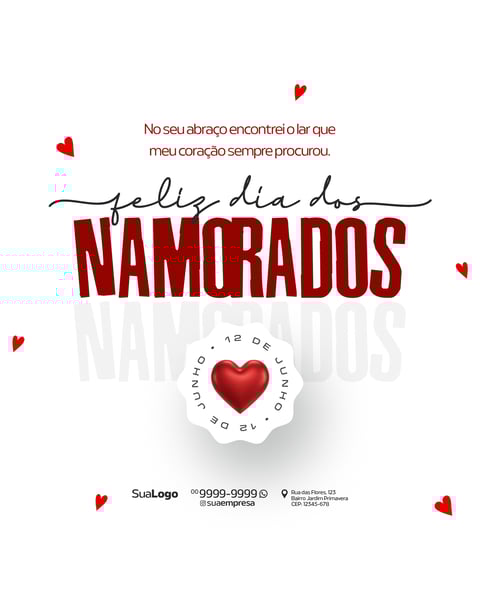 SOCIAL MEDIA DIA DOS NAMORADOS 12 DE JUNHO