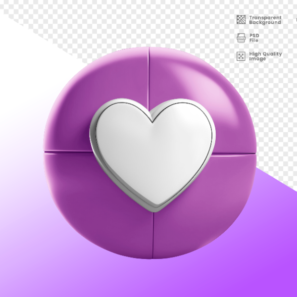 CORAÇÃO -  ELEMENTO 3D CORAÇÃO  PARA COMPOSIÇÃO