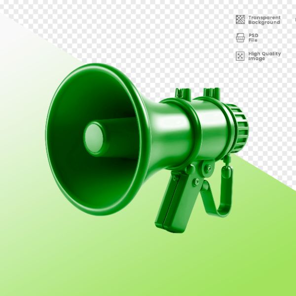 ELEMENTO PARA COMPOSIÇÃO MEGAFONE VERDE