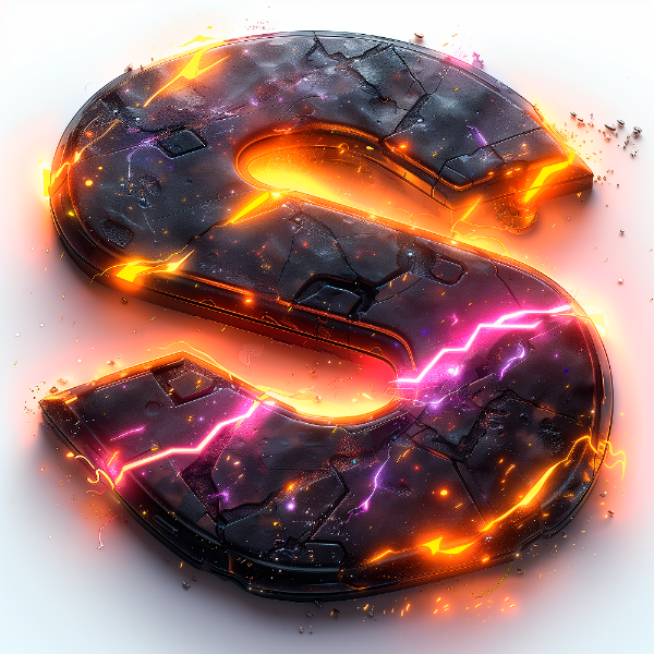 LETRA S | ELEMENTO 3D FUTURISTA | IMAGEM
