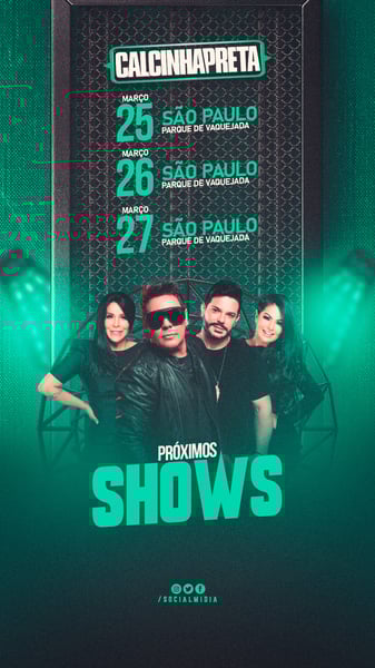 PRÓXIMOS SHOWS CALCINHA PRETA STORY