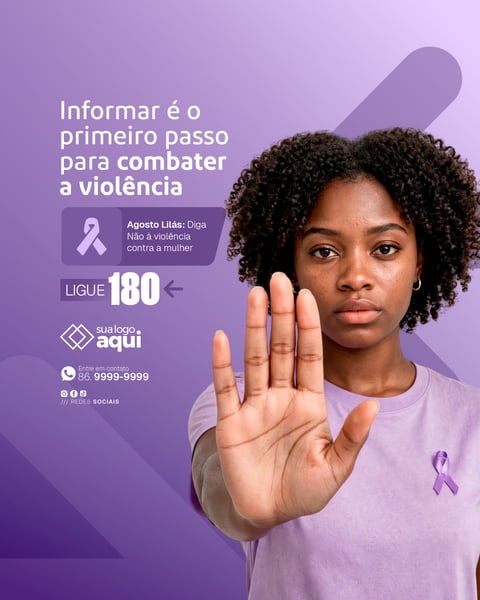 Social Media Campanha Agosto Lilás