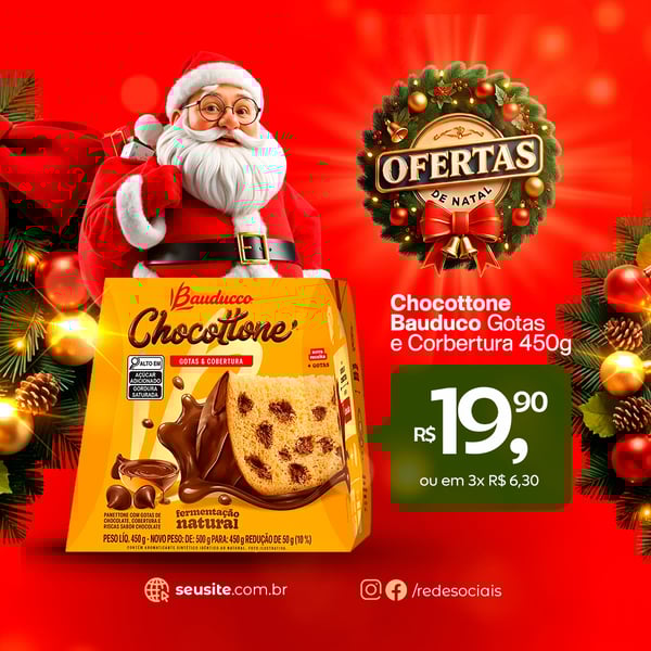 NATAL DE OFERTAS CHOCOTTONE FEED PSD EDITÁVEL