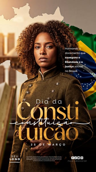 DIA DA CONSTITUIÇÃO 25 DE MARÇO STORY SOCIAL MEDIA PSD EDITÁVEL 4