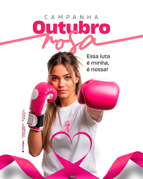 OUTUBRO ROSA CÂNCER DE MAMA SOCIAL MEDIA PSD EDITÁVEL 1