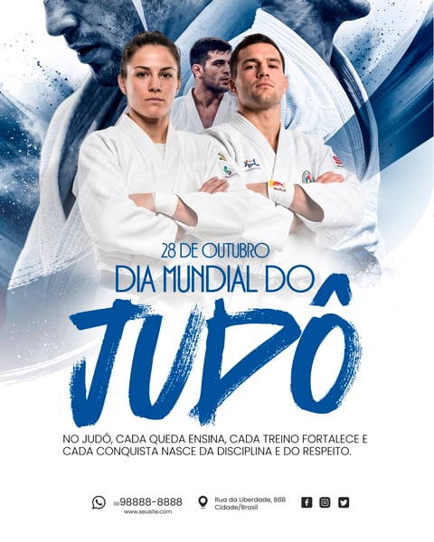 DIA DO JUDÔ 28 DE OUTUBRO SOCIAL MEDIA PSD EDITÁVEL 3