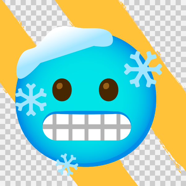 EMOJI FRIO SEM FUNDO TRANSPARENTE PNG