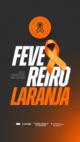STORY FEVEREIRO LARANJA SOCIAL MEDIA PSD EDITÁVEL 18