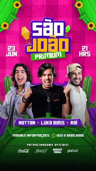 FLYER DE SÃO JOÃO PSD EDITÁVEL STORIES SÃO JOÃO PREMIUM