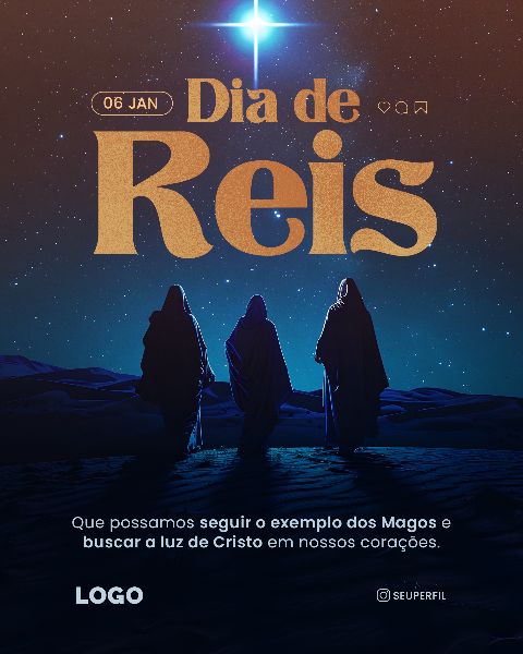 SOCIAL MEDIA - 06 JANEIRO DIA DE REIS