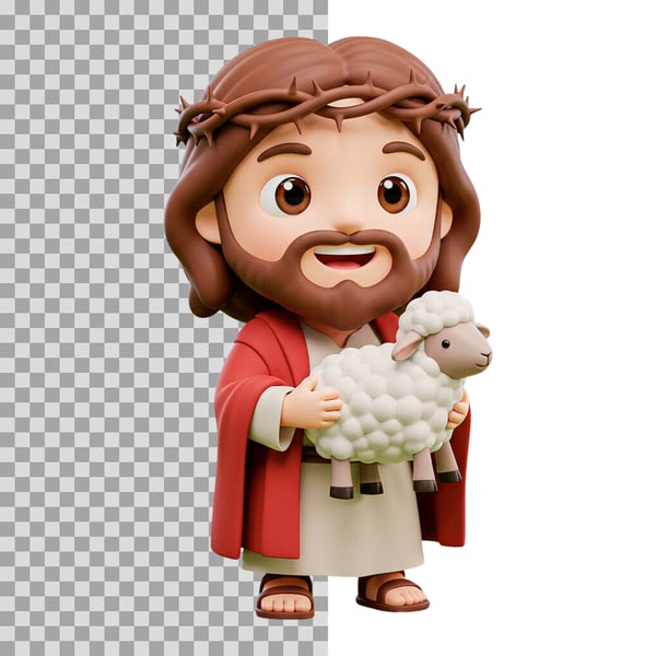 ZJS MASCOTE 3D - JESUS PNG TRANSPARENTE