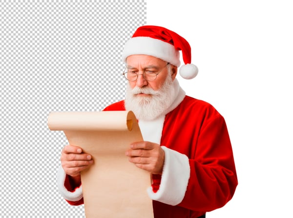 PAPAI NOEL COM PEGAMINHOS EM PNG