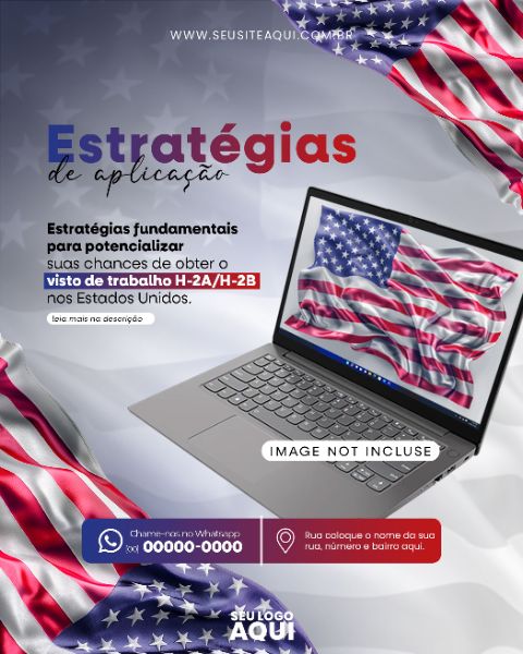FEED VERTICAL - VISTO AMERICANO | INTERCÂMBIO | PSD EDITÁVEL