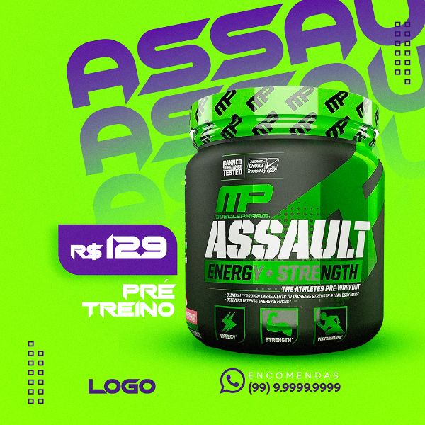 SUPLEMENTO PRÉ TREINO ASSAULT PSD
