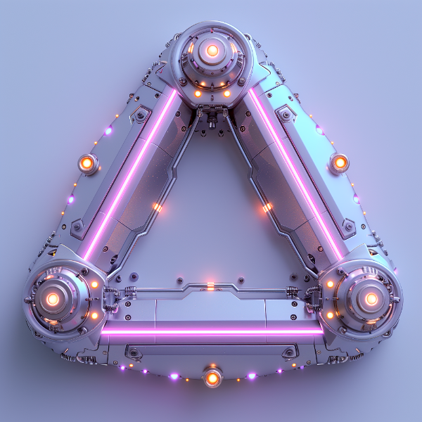 ELEMENTO 3D FUTURISTA | COM LUZES NEON | IMAGEM