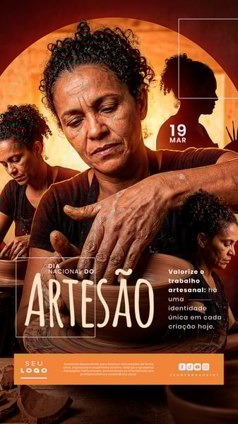 DIA NACIONAL DO ARTESÃO 19 DE MARÇO STORY SOCIAL MEDIA PSD EDITÁVEL 4