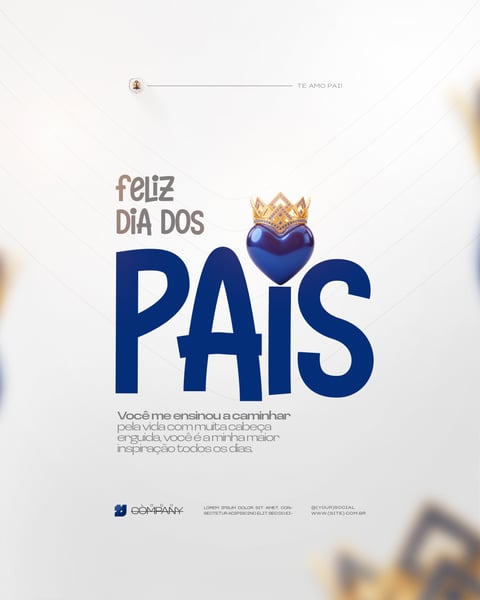 FELIZ DIA DOS PAIS MÊS DE AGOSTO AMOR DE PAI FLYER SOCIAL MEDIA PSD EDITÁVEL 3