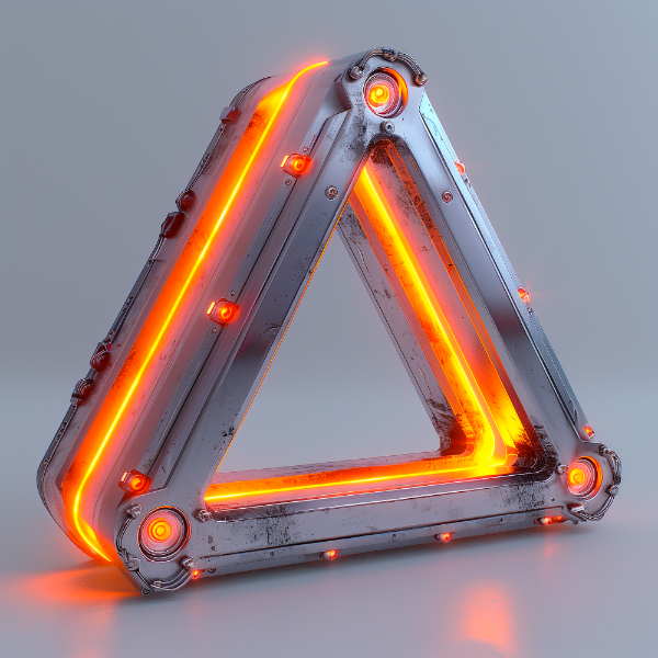 ELEMENTO 3D FUTURISTA | COM LUZES NEON | IMAGEM