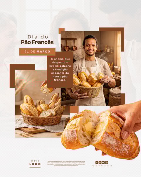DIA DO PÃO FRANCÊS 21 DE MARÇO SOCIAL MEDIA PSD EDITÁVEL 2
