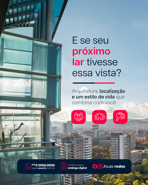 IMOBILIÁRIA SOCIAL MEDIA SEU PRÓXIMO LAR PSD EDITÁVEL