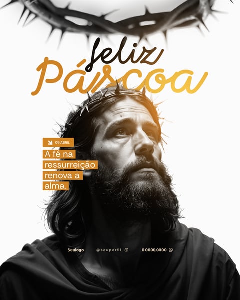 FELIZ PÁSCOA FLYER SOCIAL MEDIA PSD 9