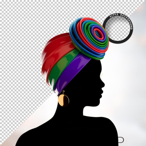 MULHER NEGRA AFRO ELEMENTO PSD PNG 16