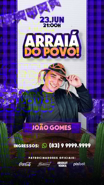 FLYER PSD SÃO JOÃO ARRAIÁ DO POVO STORIES