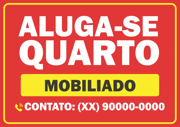 Placa de Aluga se Vetor EPS Editável 4