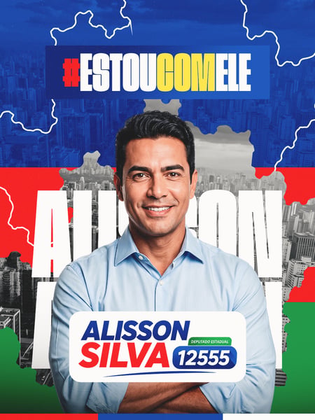 ARTE POLÍTICA ESTOU COM ELE PSD EDITÁVEL