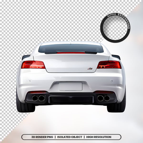 3D RENDER FUNDO DE UM CARRO ELEMENTO ÍCONE PSD PNG