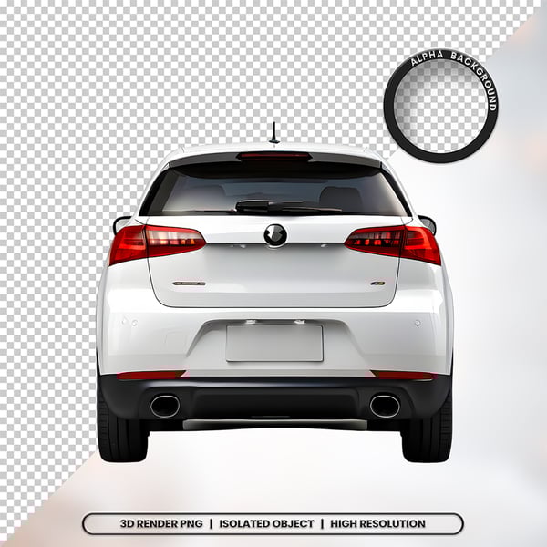 3D RENDER FUNDO DE UM CARRO ELEMENTO ÍCONE PSD PNG