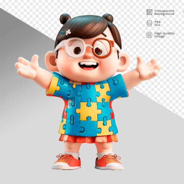 MASCOTE 3D PERSONAGEM PARA COMPOSIÇÃO