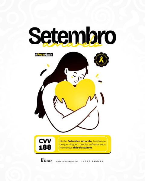 SETEMBRO AMARELO MÊS DE PREVENÇÃO AO SUICÍDIO PSD EDITÁVEL 5