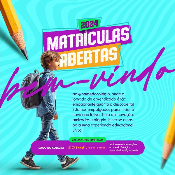 FEED - CAMPANHA - VOLTA ÀS AULAS 2024 - BEM-VINDO