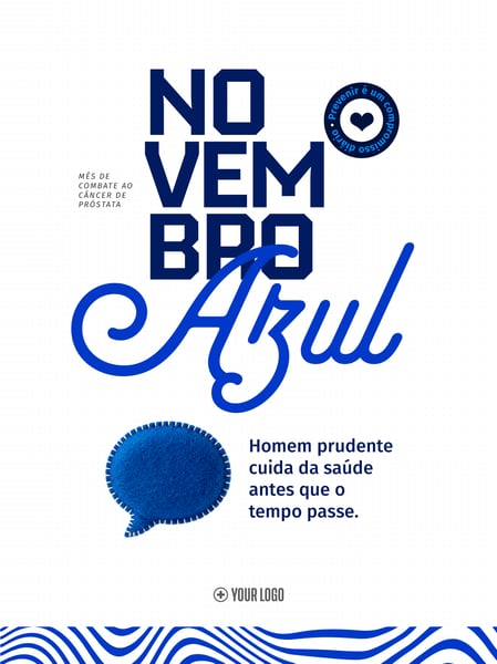 NOVEMBRO AZUL CÂNCER DE PRÓSTATA SOCIAL MEDIA FLYER PSD EDITÁVEL